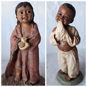 ALL GOD'S CHILDREN Collectible Figurines David & Melissa. Artist Martha Holcombe